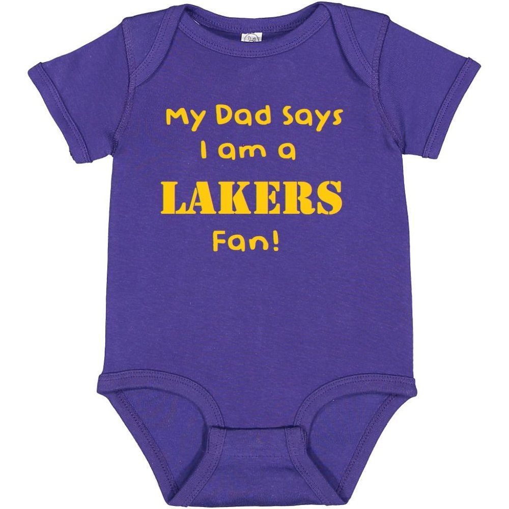 Los Angeles Lakers Baby Onesie My Dad Says I am a Fan